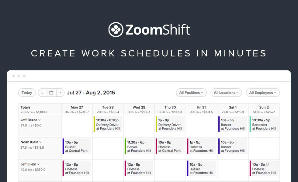 ZoomShift - Homebase Alternative