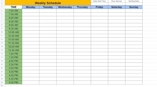 How To Make A Work Schedule In Excel with Template 