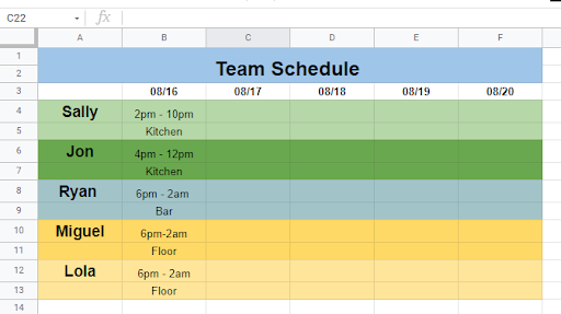 How To Make A Work Schedule In Excel with Template 